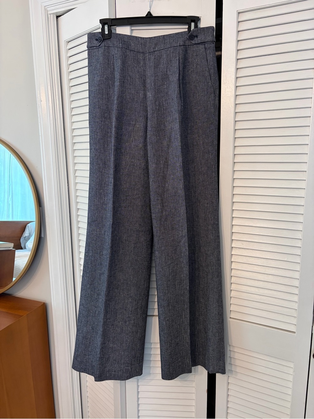 Calvin Klein Gray Wide-Leg Dress Pants
